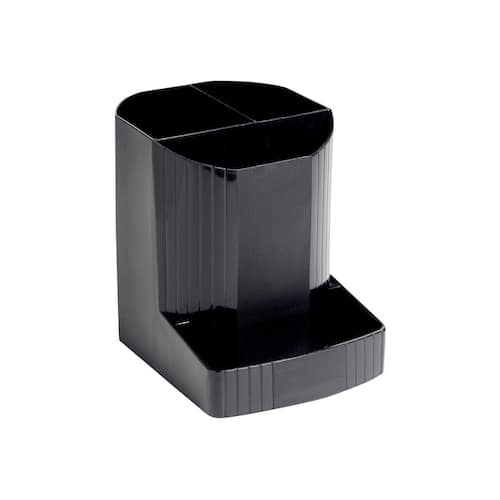 Exacompta Stifteköcher Mini-OCTO Ecoblack, Stifte-Box, 4 Fächer, 123x90x110mm, schwarz, 1 Stück Artikelbild Secondary1 L