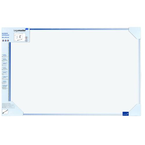 Legamaster Whiteboard Accents Linear Cool, weiß,  Schreibtafel mit blauem Rahmen, lackiert, 60x90cm, 1 Stück Artikelbild