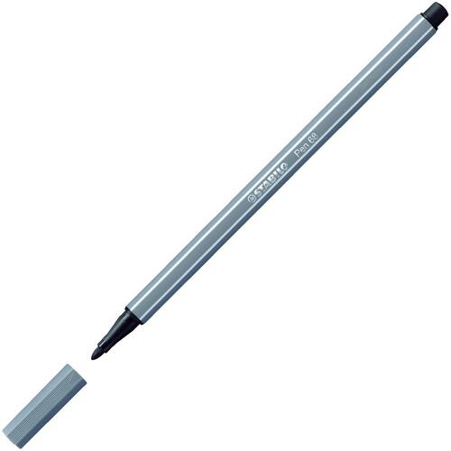 STABILO Pen 68 Faserschreiber, Filzstift, Fasermaler, dunkelgrau, 1mm, 1 Stück Artikelbild
