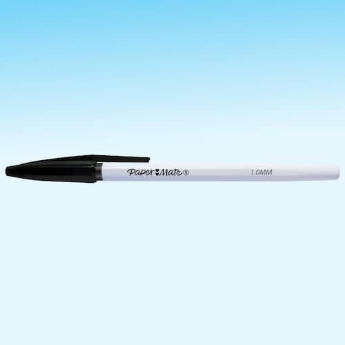 Paper Mate Kugelschreiber 045, mit Kappe, 0,7 mm, Schreibfarbe: schwarz, 50 Stück pro Packung Artikelbild Secondary1 L