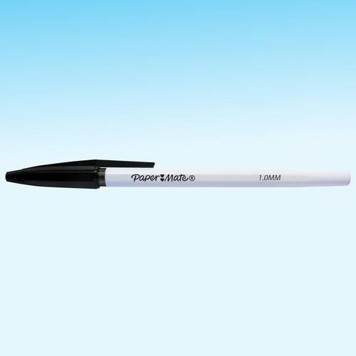 Paper Mate Kugelschreiber 045, mit Kappe, 0,7 mm, Schreibfarbe: schwarz, 50 Stück pro Packung Artikelbild Secondary1 L