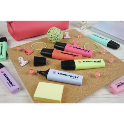STABILO Boss Original Pastel Textmarker, Highlighter, Leuchtmarker, 15 Farben im Set, Tischset, 1 Packung Artikelbild Secondary3 L