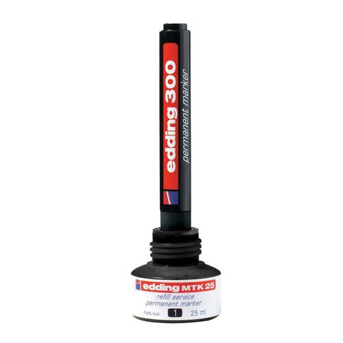 edding Nachfülltusche MTK 25, für Permanentmarker, Schreibfarbe schwarz, 25 ml, 1 Flasche Artikelbild Secondary1 L