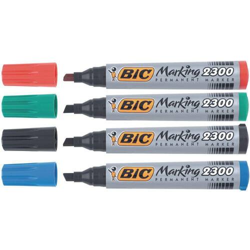 BIC® Marking™ 2300 Permanent-Marker, Keilspitze, 4 Farben im Set, 1 Set Artikelbild Secondary1 L