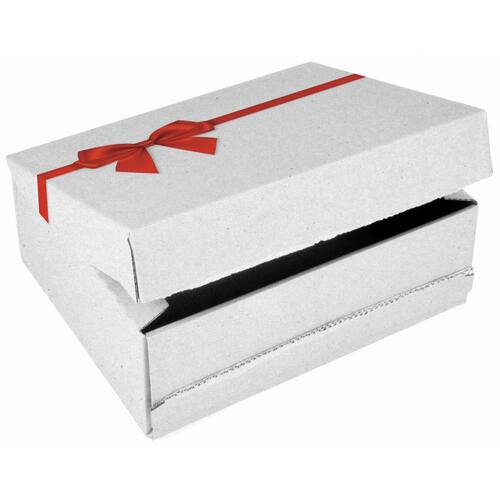 ColomPac Geschenkbox mit Haftklebeverschluss und Aufreißfaden, 241x166x94mm, Weiß, 40 Stück Artikelbild Secondary1 L