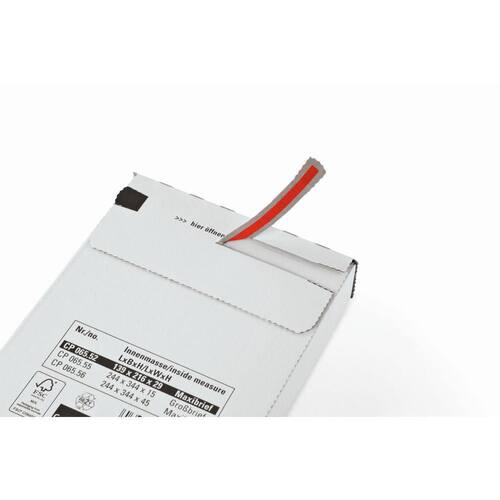 ColomPac Geschenkbox mit Haftklebeverschluss und Aufreißfaden, 241x166x94mm, Weiß, 40 Stück Artikelbild Secondary4 L