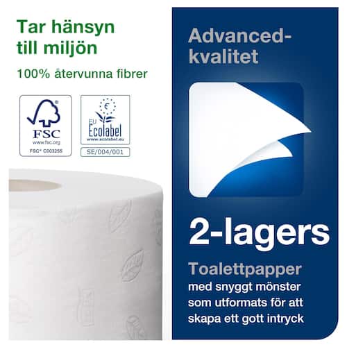 Tork Toilettenpapier Advanced Mini Jumbo, Tissue, 2-lagig, weiß, 12 Rollen Artikelbild Secondary2 L