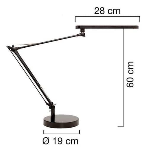 Unilux LED-Schreibtischlampe MAMBO, Tischleuchte, mit Tischfuß, mit Leuchtmittel, 5,6 W, schwarz, 1 Stück Artikelbild