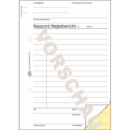 Avery Rapport/Regiebericht, 1770, A5 Artikelbild Secondary1 L