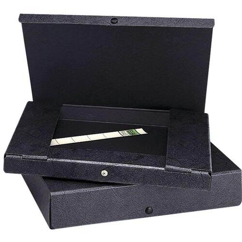 Elba Dokumentenmappe Recycling-Hartpappe, A4, schwarz, 2cm, hoch, mit Druckknopf, 1 Stück Artikelbild Secondary1 L
