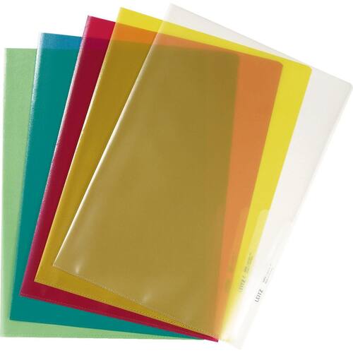 Leitz Sichthülle, Prospekthülle, Klarsichtfolie, A4, PP-Folie, oben offen, 0,13mm, angeraut, transparent, 100 Stück Artikelbild Secondary1 L
