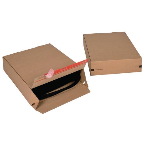 ColomPac Eurobox M mit Haftklebeverschluss und Aufreißfaden, Versandkarton, Versandverpackung, 294x94x387mm, Braun, 20 Stück Artikelbild