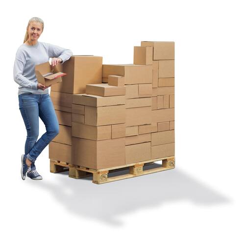 ColomPac Eurobox M mit Haftklebeverschluss und Aufreißfaden, Versandkarton, Versandverpackung, 294x94x387mm, Braun, 20 Stück Artikelbild Secondary1 L