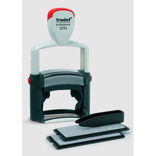 trodat Textstempel zum Selbstsetzen, Stempel, Firmenstempel, schwarz, 6-zeilig, 47x28mm, 1 Stück Artikelbild Secondary1 L