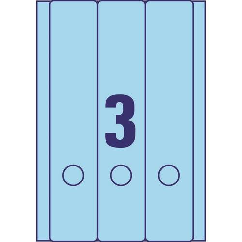 AVERY Zweckform Ordneretiketten L4753-20, Rückenschilder für Ordner, selbstklebend, 61x297mm, Blau, 20 Blatt, 60 Etiketten Artikelbild Secondary2 L