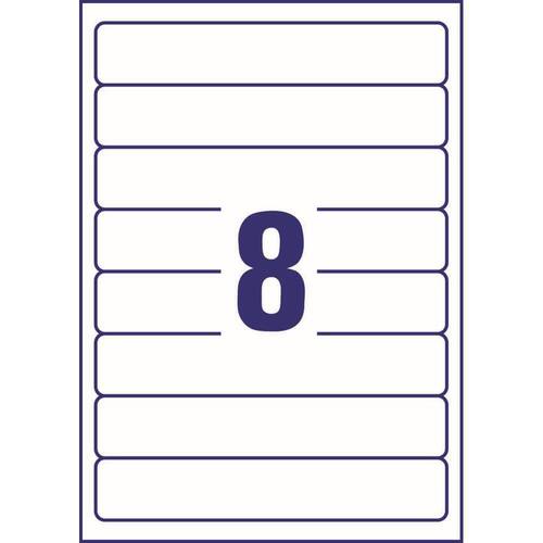 AVERY Zweckform Inkjet-, Laser- und Kopieretiketten L6060-25, Rückenschilder-Etiketten, Ordnerrücken-Etiketten, mit ultragrip, A4-Bogen, schmal/kurz, weiß, 192 x 34 mm, 30 Blatt, 240 Etiketten Artikelbild Secondary1 L