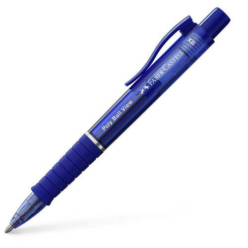 Faber-Castell Kugelschreiber POLY BALL VIEW, Druckmechanik, XB, Schaftfarbe: blau, Schreibfarbe: blau, 1 Stück Artikelbild Secondary1 L