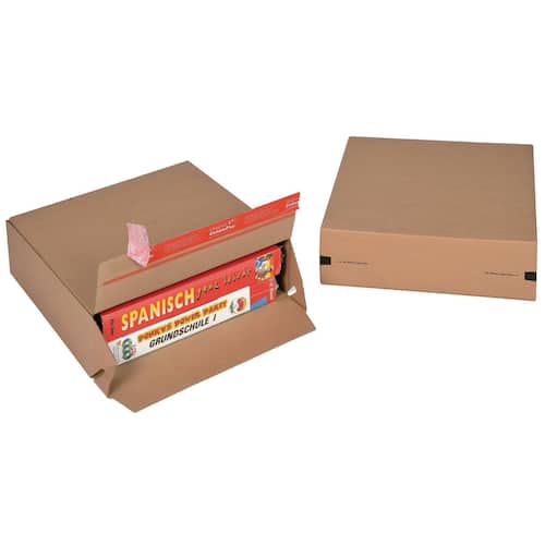 ColomPac Eurobox M mit Haftklebeverschluss und Aufreißfaden, Versandkarton, Versandverpackung, 294x94x287mm, Braun, 20 Stück Artikelbild
