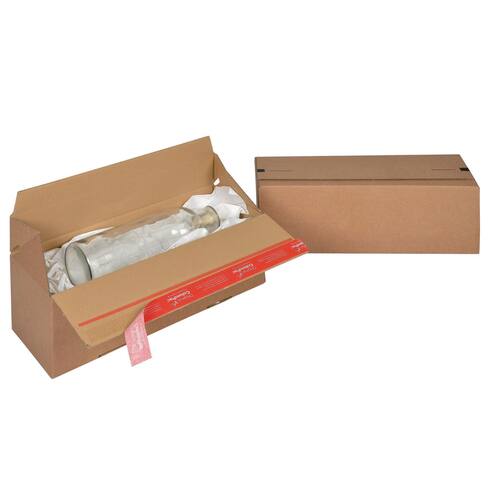 ColomPac Eurobox L mit Haftklebeverschluss und Aufreißfaden, Versandkarton, Versandverpackung, 394x144x137mm , Braun, 10 Stück Artikelbild