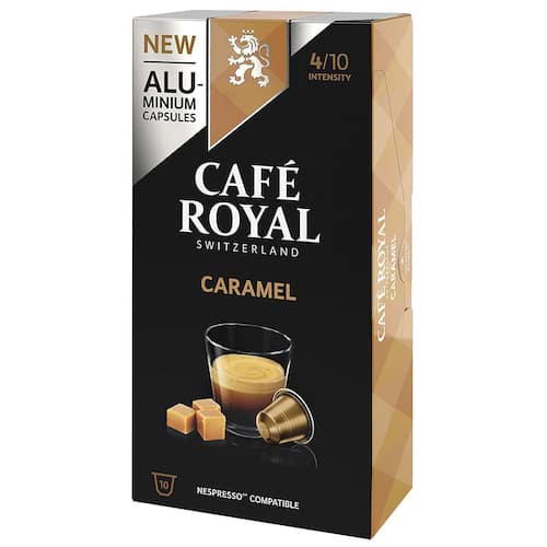 CAFÉ ROYAL Cafe Flavour Caramel Kapseln, für Nespresso Maschinen, koffeinhaltig, 10 Kapseln Artikelbild Secondary1 L