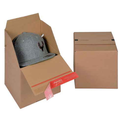 ColomPac Eurobox S mit Haftklebeverschluss und Aufreißfaden, Versandkarton, Versandverpackung, 194x194x187mm, Braun, 20 Stück pro Packung, 4 Packungen Artikelbild