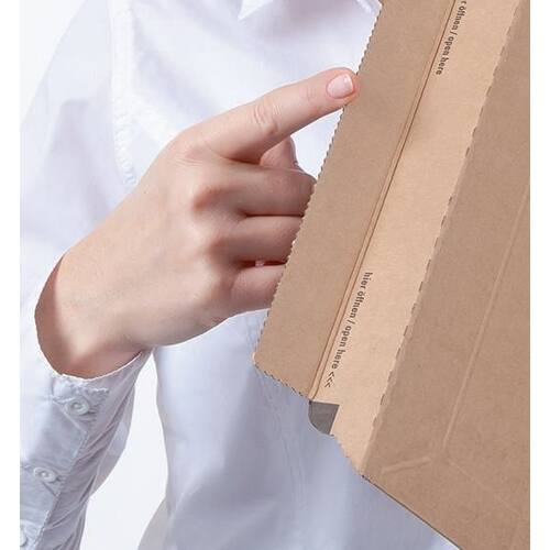 ColomPac Versandverpackung für LPs (Schallplatten) mit Sicherungslasche, 320x320x60mm, Braun, 20 Stück Artikelbild Secondary3 L