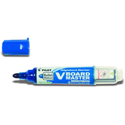 Pilot Begreen Whiteboard Marker V-Board Master Begreen, Boardmarker, Rundspitze, M, blau, 1 Stück Artikelbild Secondary2 L