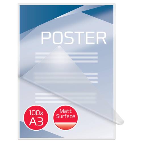 Lamineringslomme GBC A3 150my Matt (100) produktbilde Secondary5 L