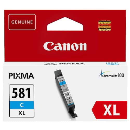 Canon Original Tintenpatrone CLI-581C XL, XL Kapazität, Druckerpatrone, Cyan, 1 Stück Artikelbild