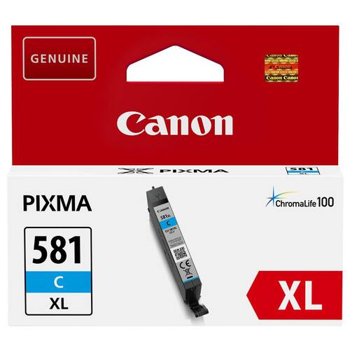 Canon Original Tintenpatrone CLI-581C XL, XL Kapazität, Druckerpatrone, Cyan, 1 Stück Artikelbild