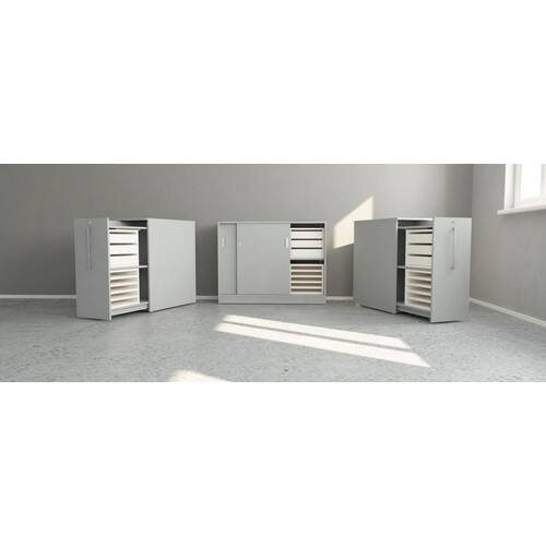 deNord Design Sidoskåp 2-plan höger 400x800x915 grå produktfoto Secondary3 L