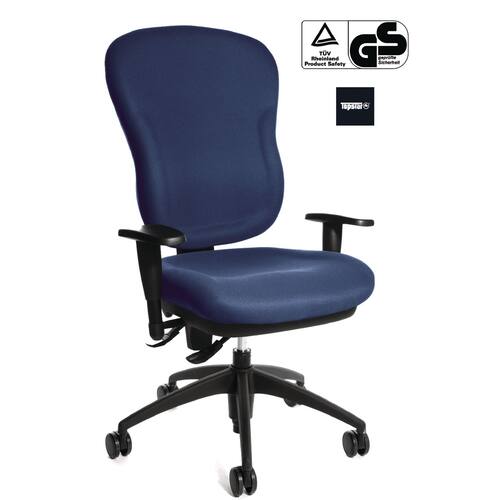 TOPSTAR Bürodrehstuhl Wellpoint SY mit Armlehnen, Bürosessel, Bürodrehsessel, blau, 1 Stück Artikelbild