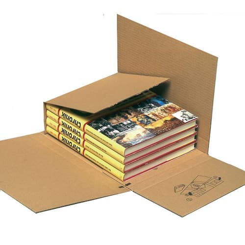 Pressel Buchverpackung, 217x155x10-75mm, Braun, 25 Stück Artikelbild