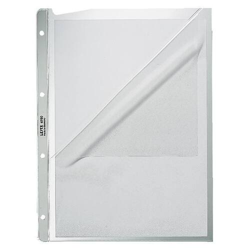 Leitz Prospekthüllen, Klarsichthülle, Klarsichtfolie, oben / Lochseite offen, A4, PP, transparent, 100 Stück/Packung Artikelbild Secondary1 L