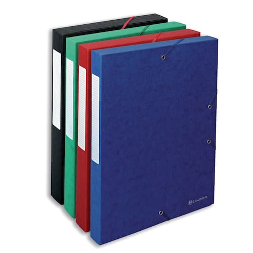 Exacompta Dokumentenbox Exabox, Archivbox mit Gummi, Manilakarton, A4, 40mm, blau, 1 Stück Artikelbild Secondary1 L