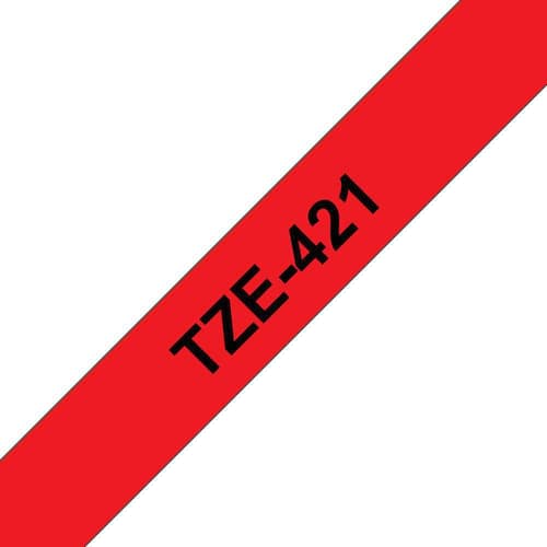 Brother Schriftband für P-Touch, 9 mm, Rot/Schwarz - TZE-421 Artikelbild Secondary1 L
