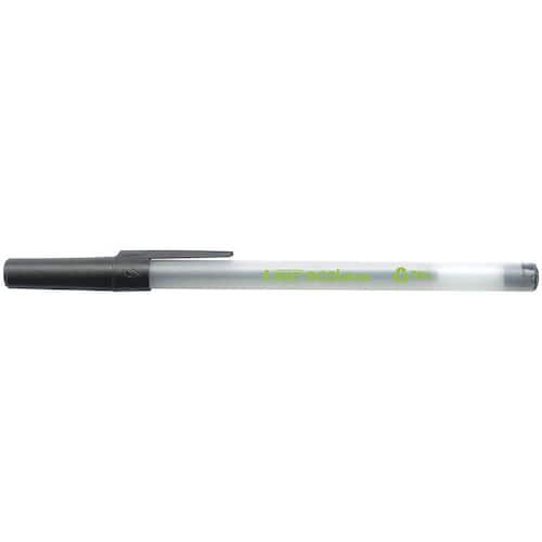 BIC® Ecolutions Round Stic Kugelschreiber, Mittelstarke 1-mm-Spitze, weißer Schaft, schwarze Tinte, 1 Stück Artikelbild Secondary1 L