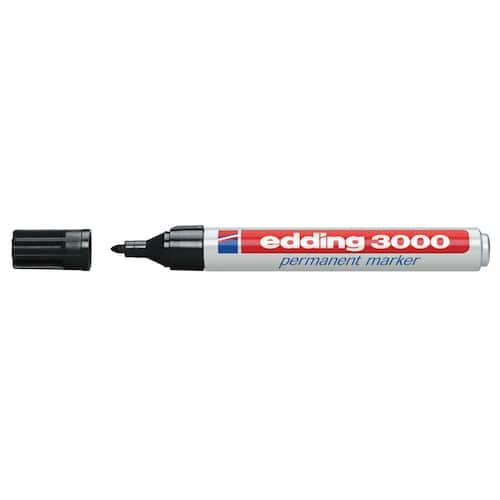 edding Permanent-Marker 3000, Rundspitze, Schwarz, 1 Stück Artikelbild Secondary1 L