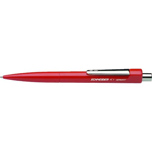 SCHNEIDER Kugelschreiber K1, mit Druckmechanik, mit Metallclip, rot, 1 Stück Artikelbild