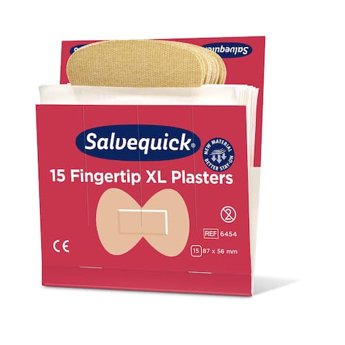 Salvequick Fingerspitzen-Pflaster elastisch, Wundpflaster, Nachfüllpackung, 15 Stück Artikelbild Secondary1 L