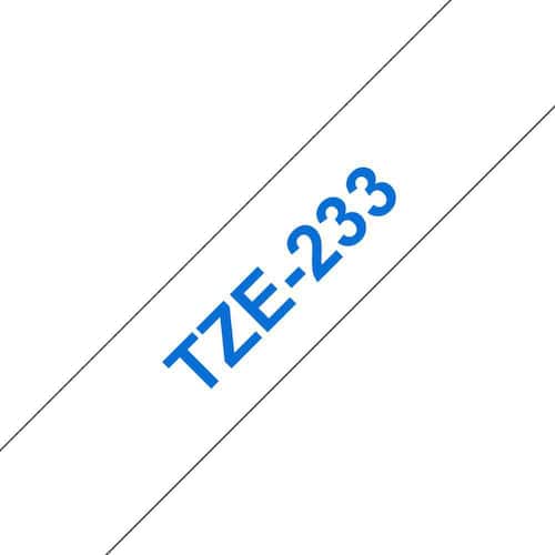 Brother Schriftband für P-Touch, 12 mm, Weiß/Blau - TZE-233 Artikelbild Secondary1 L