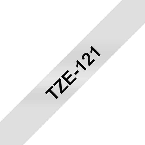 Brother Schriftband für P-Touch, 9 mm, transparent/Schwarz - TZE-121 Artikelbild Secondary1 L