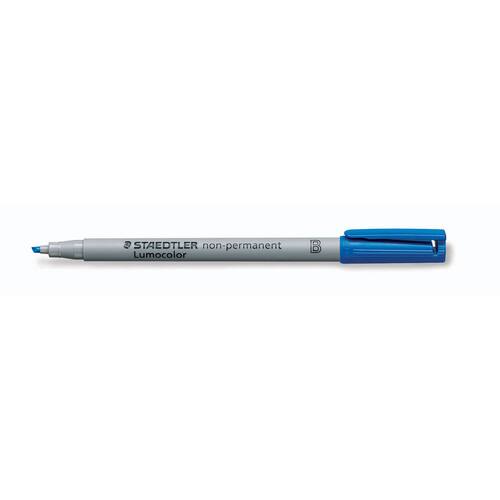 STAEDTLER Lumocolor Lumocolor 312 B OH-Stift, Overhead-Marker non-permanent, mit Keilspitze, 1 - 2,5 mm, Blau, 10 Stück Artikelbild