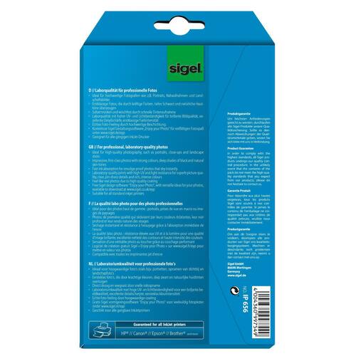 sigel Fotopapier Ultra IP656, 260g/m², 10x15cm, glossy, 72 Blatt Artikelbild Secondary1 L