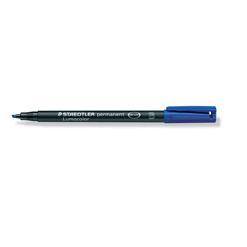 STAEDTLER Lumocolor Lumocolor 314 B OH-Stift, Overhead-Marker permanent, mit Keilspitze, 1 - 2,5 mm, Blau, 10 Stück Artikelbild