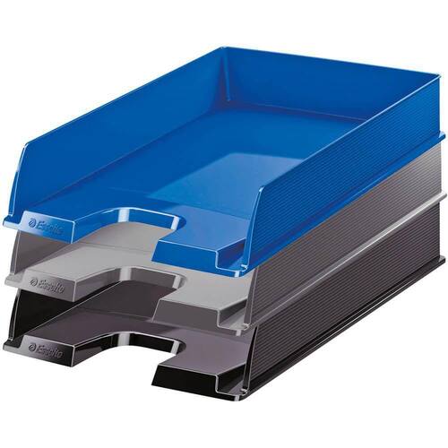 Esselte Briefkorb Europost, Briefablage, Polystyrol, grau, 254x61x350mm, stapelbar, 1 Stück Artikelbild Secondary3 L