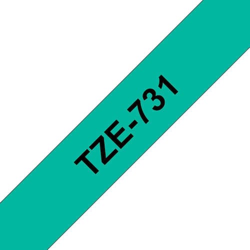 Tape BROTHER TZe-731 12mmx8m sort/grønn produktbilde Secondary2 L