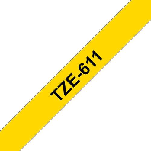 Brother Schriftband für P-Touch, 6 mm, Gelb/Schwarz - TZE-611 Artikelbild Secondary2 L