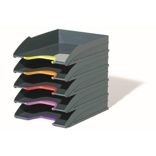 Durable Briefkorbset VARICOLOR®, 5 Fächer, C4, grau, 1 Set Artikelbild Secondary4 L