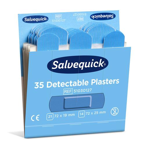Plaster SALVEQUICK detectable blå (6x35) produktbilde Secondary2 L